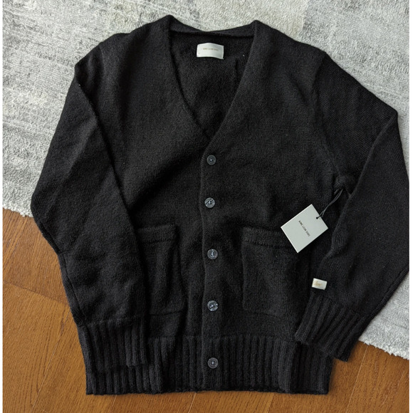 Aime Leon Dore / ALD Mohair cardigan Sweater Black Wool size Medium - Picture 1 of 3